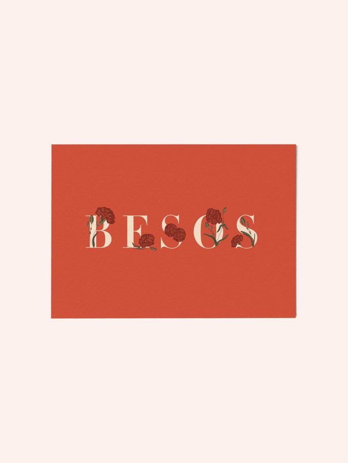 Carte de voeux besos • Papeterie responsable