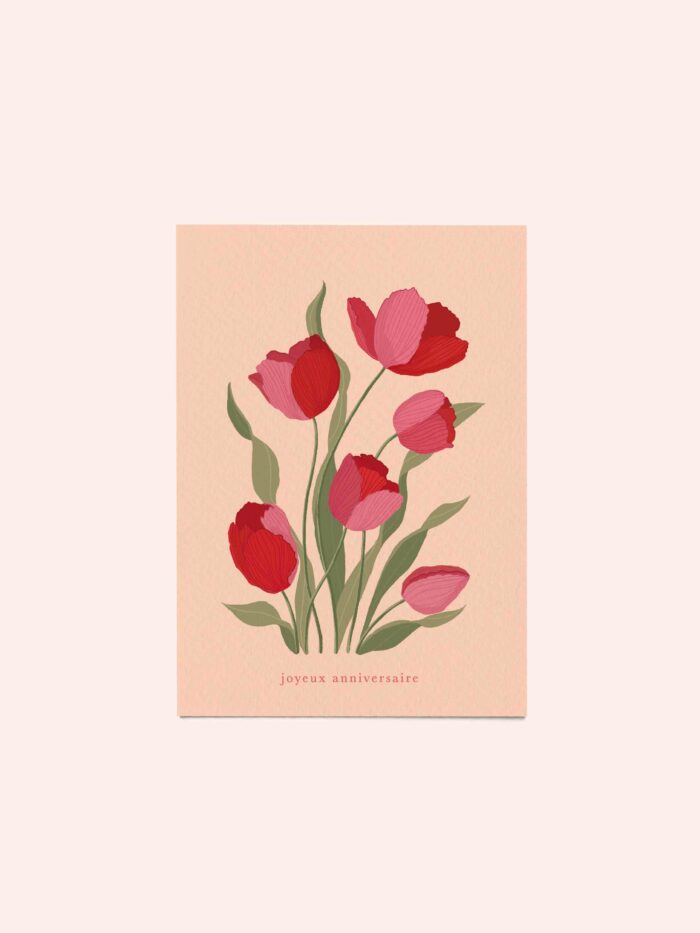 Joyeux anniversaire tulipe